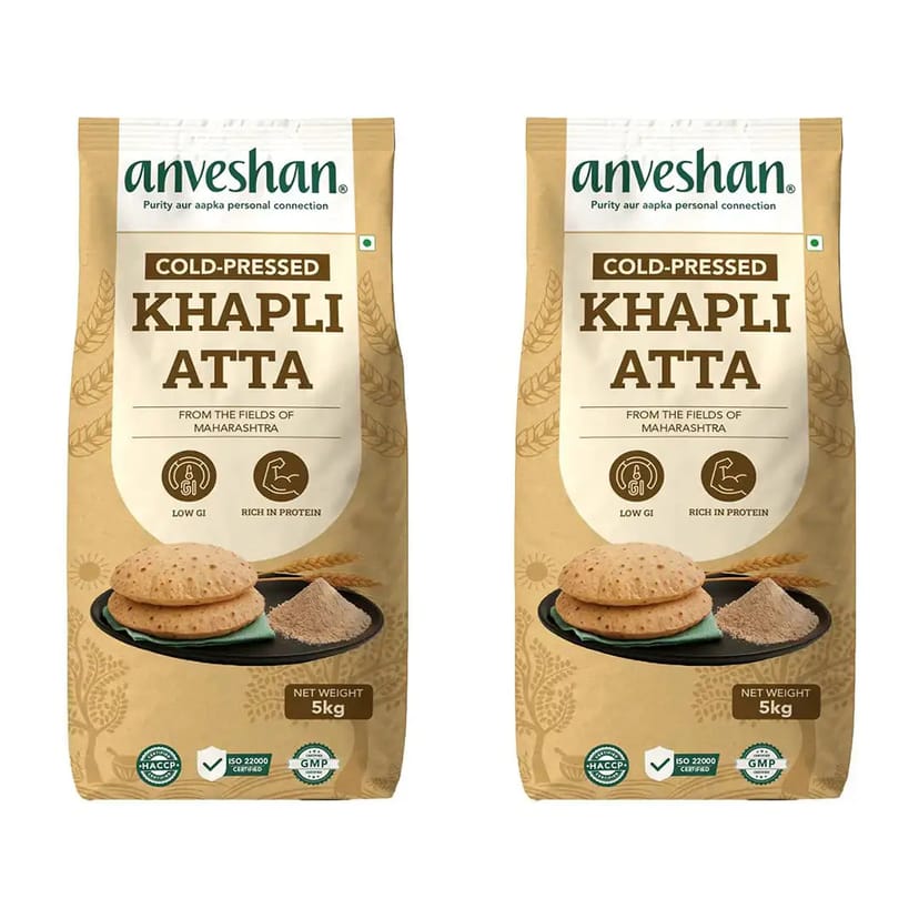 Khapli Aata 5 Kg Combo Pack of 2