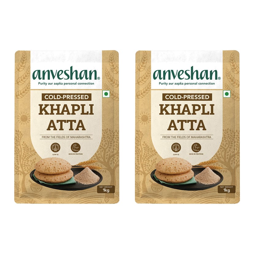 Khapli Aata 1 Kg Combo Pack of 2